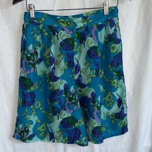 STUDIO JPR VINTAGE NWT silk shirt with blue floral print, size M